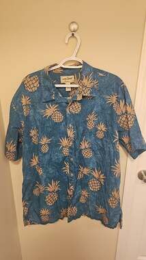 Cooke Street Honolulu Blue Pineapple All Over Print Hawaiian Aloha Shirt 2XL